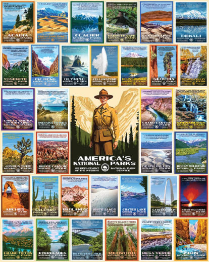 National Parks Poster Puzzle (1000 piece)
