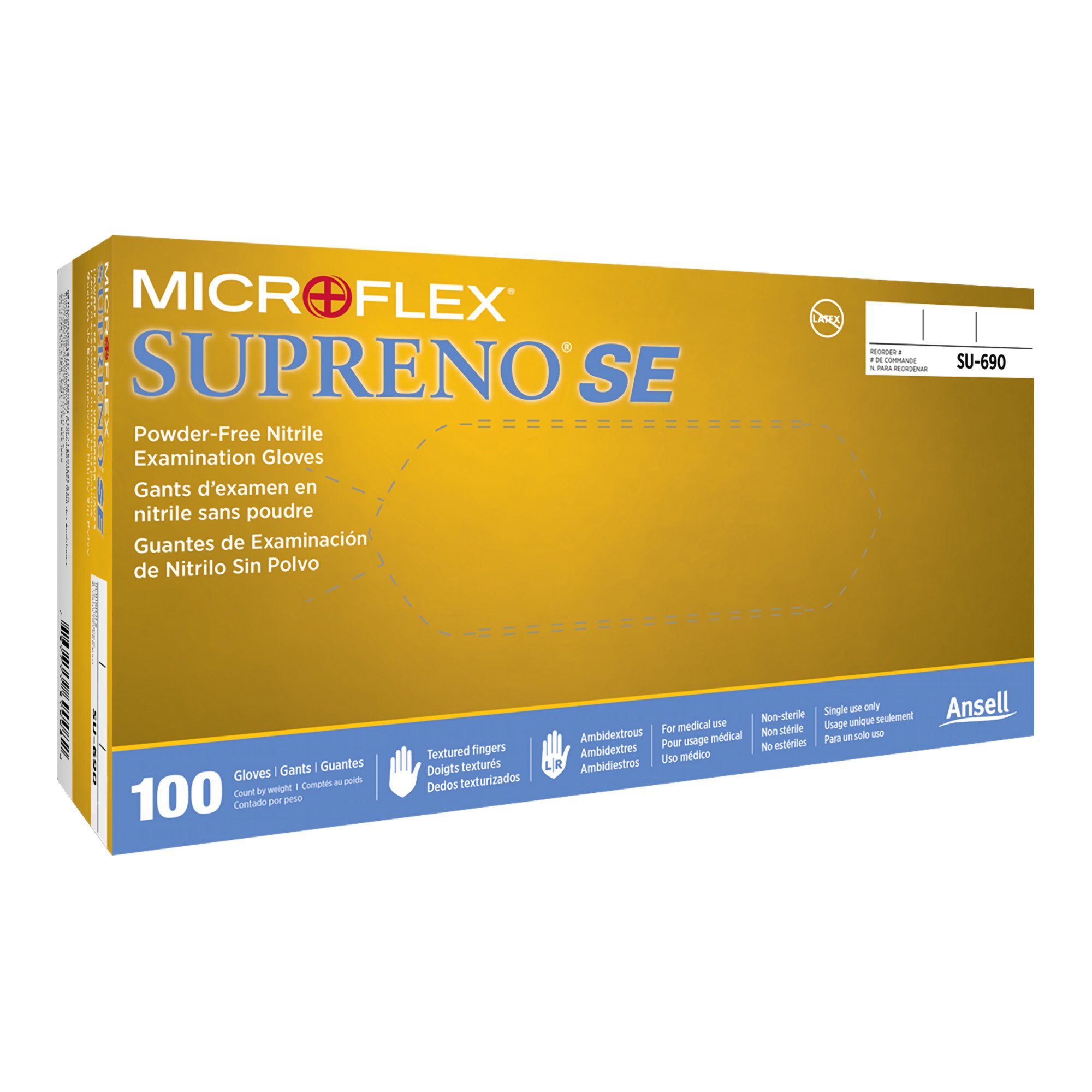 Supreno SE Nitrile Exam Glove, Extra Large, Blue MK 368035