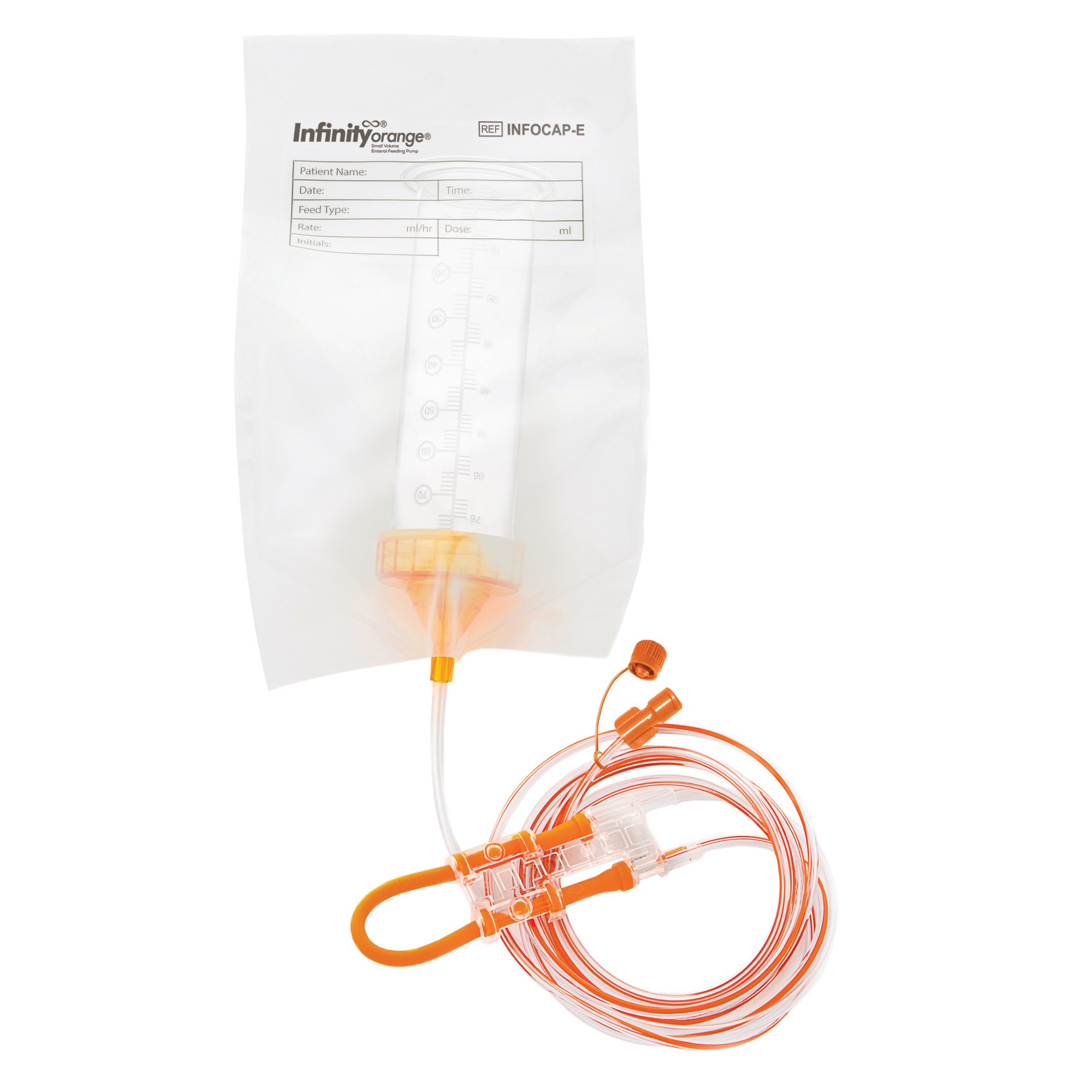 Screw Cap Set with ENFit Connector Infinity Orange MK 1211719