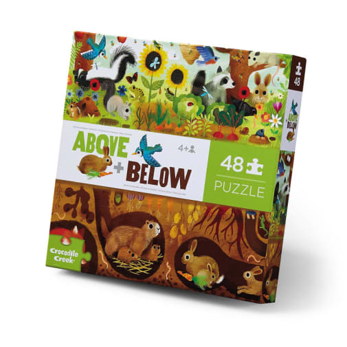 Crocodile Creek Above + Below Puzzle - Backyard Discovery (48 pieces)