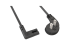 AC Power Cord, Ultra Low Profile Angled 1-15P to C7 Right Angle, 18AWG, 15 ft, Black