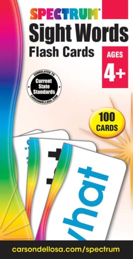 Spectrum Sight Words Flash Cards