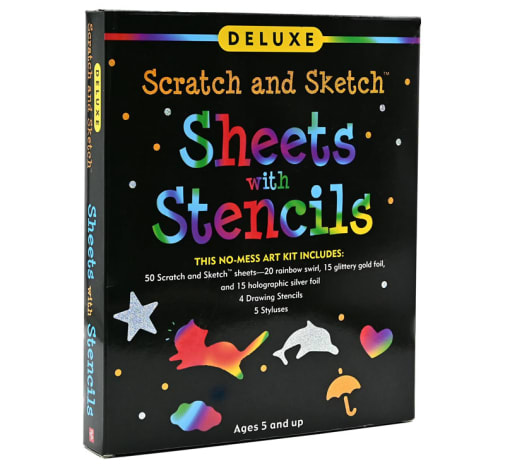 Deluxe Scratch & Sketch Sheets with Stencils