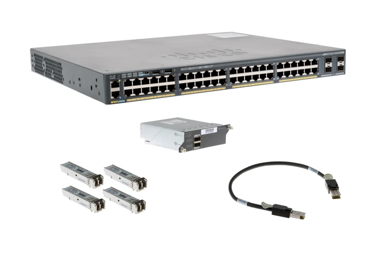 Cisco Catalyst 2960-X Series Deployment Kit, 48 Port, WS-C2960X-48LPS-L-DP, Refurbished, Original