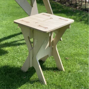 Natural Wood End Table