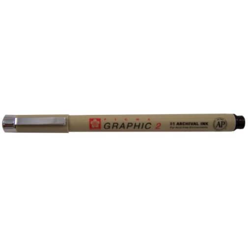 Pigma Graphic Pen, Black - 2 mm Tip