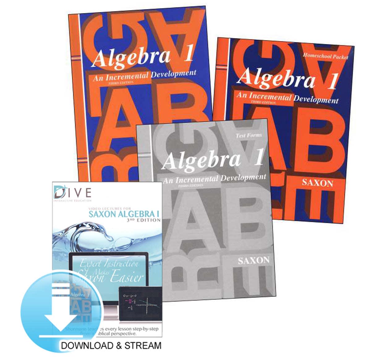 Saxon Algebra 1 3rd Edition Homeschool Study Kit Plus DIVE Download & Stream
