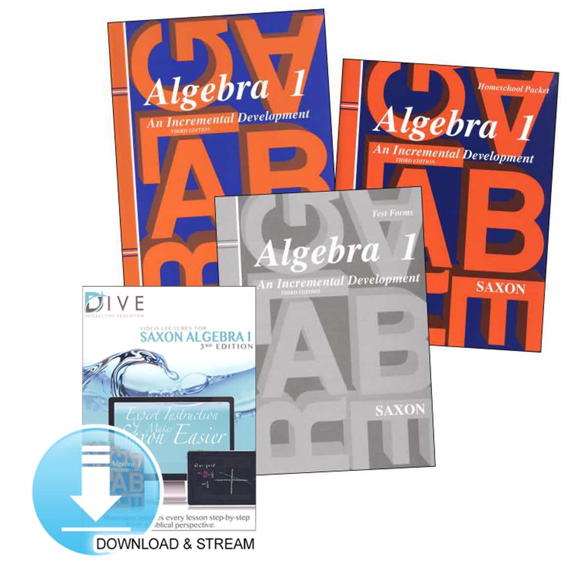 Saxon Algebra 1 3rd Edition Homeschool Study Kit Plus DIVE Download & Stream