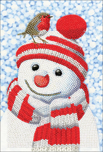 Crystal Art Notebook Kit - Friendly Snowman
