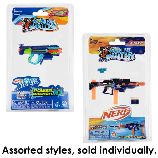 World's Smallest Nerf Blasters - Super Soaker & Loadout (Assorted)