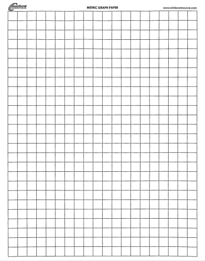 Metric (1-Centimeter) Graph Paper 100 sheets