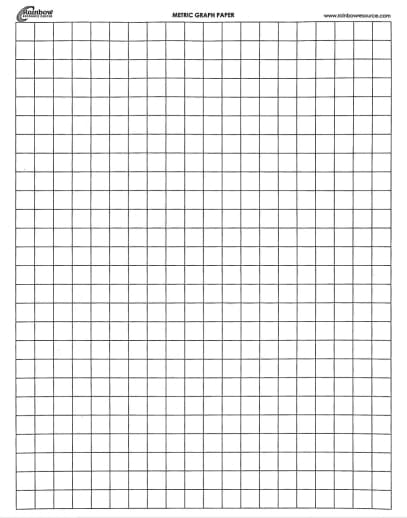 Metric (1-Centimeter) Graph Paper 100 sheets