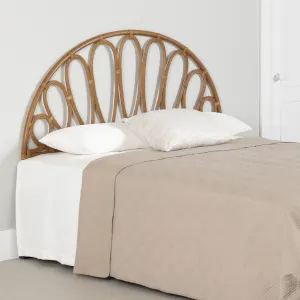 Rattan Wall-Mounted Headboard Flower Petals