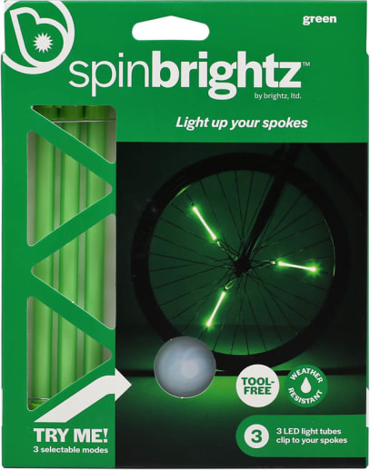 Spin Sport Brightz Bike Lights - Green