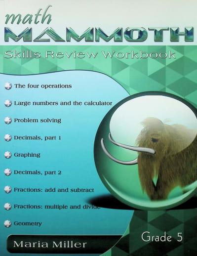 Math Mammoth Grade 5 Color Skills Review Workbook (2023 Edition)
