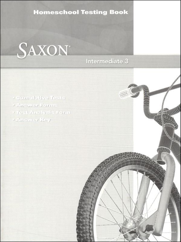 Saxon Math Intermediate 3 Homeschool Testing Book