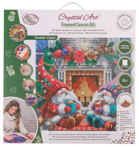 Crystal Art Medium Mounted Kit: Fireside Cheer