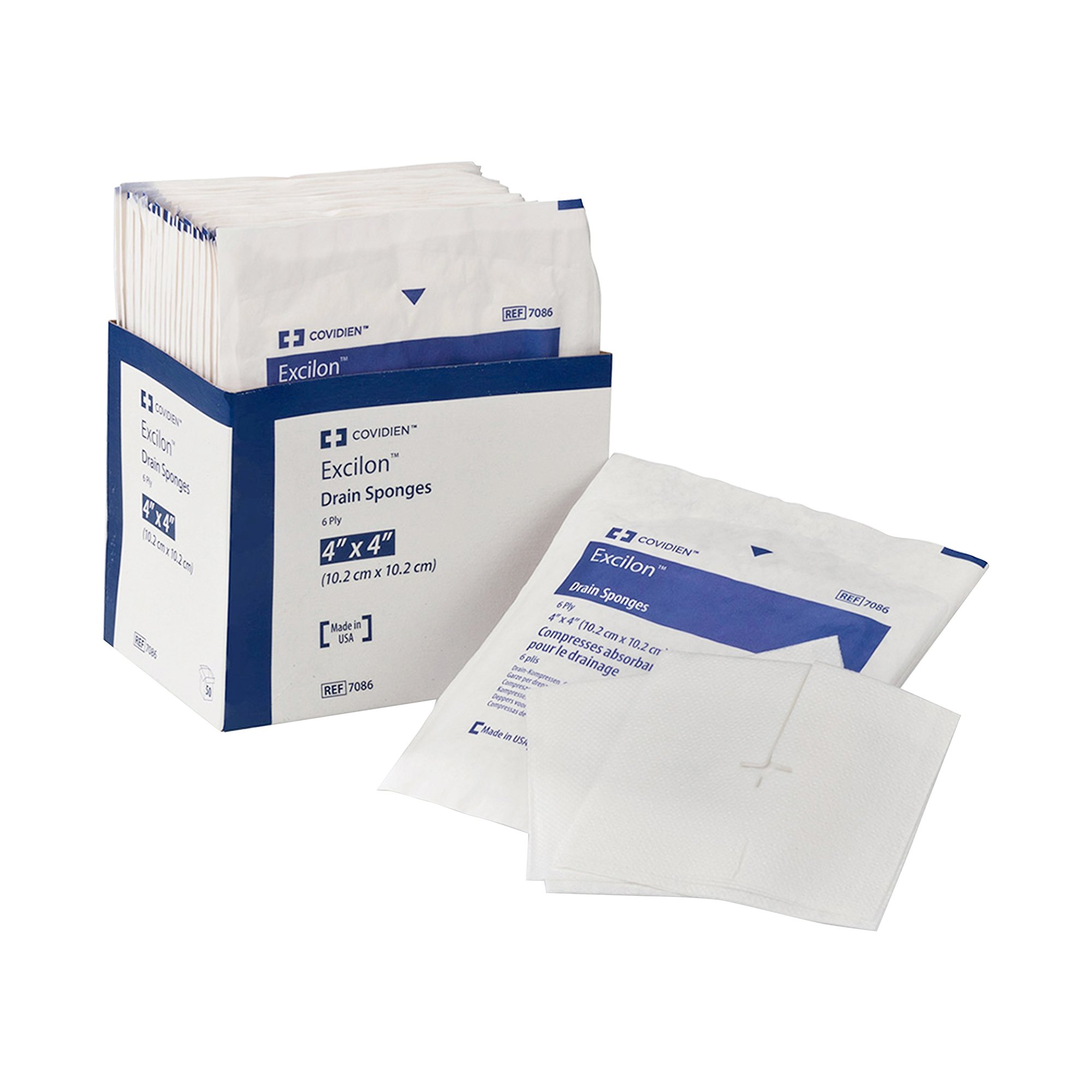 Curity Drain Sponge, 4 x 4 Inch, 6-Ply MK 685514