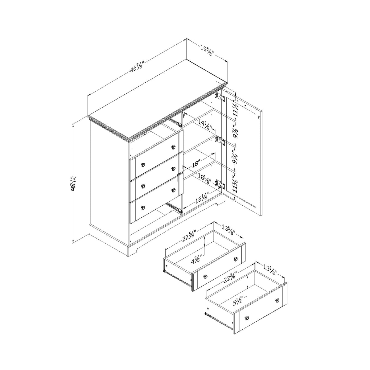 Fall Oak Door Chest, South Shore Avilla Fall Oak Door Chest, South Shore Avilla