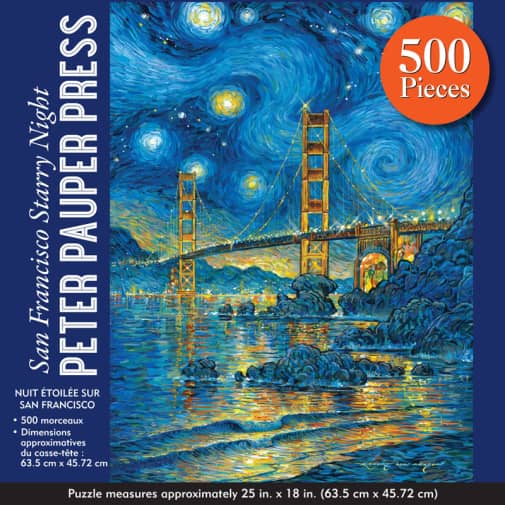 Peter Pauper Press San Francisco Starry Night Jigsaw Puzzle (500
