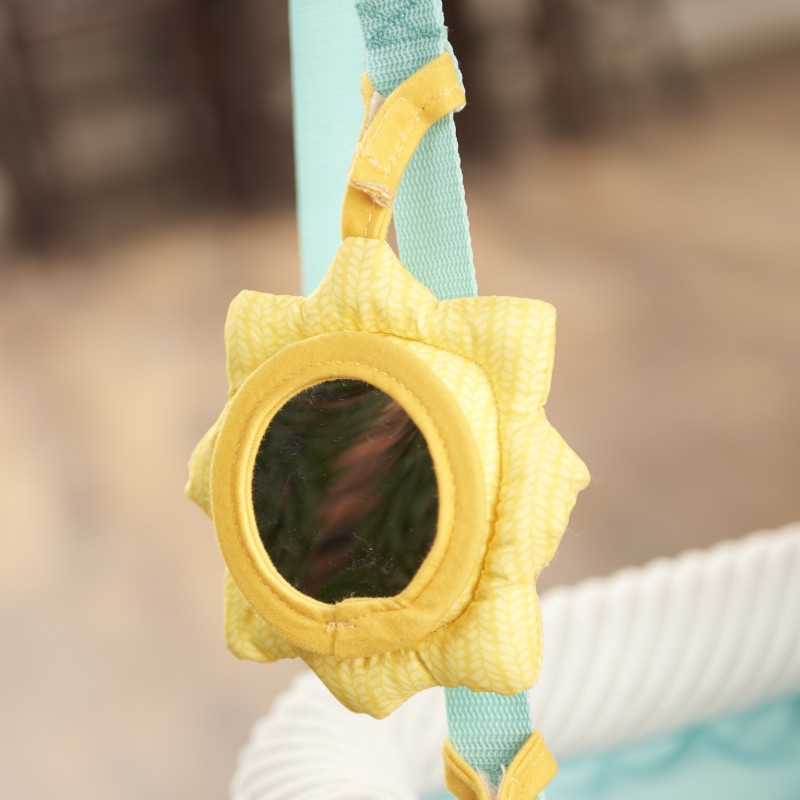 Door Jumper with 4 Removable Toys (Sweet Skies) Lifestyle Photo Door Jumper with 4 Removable Toys (Sweet Skies) Lifestyle Photo