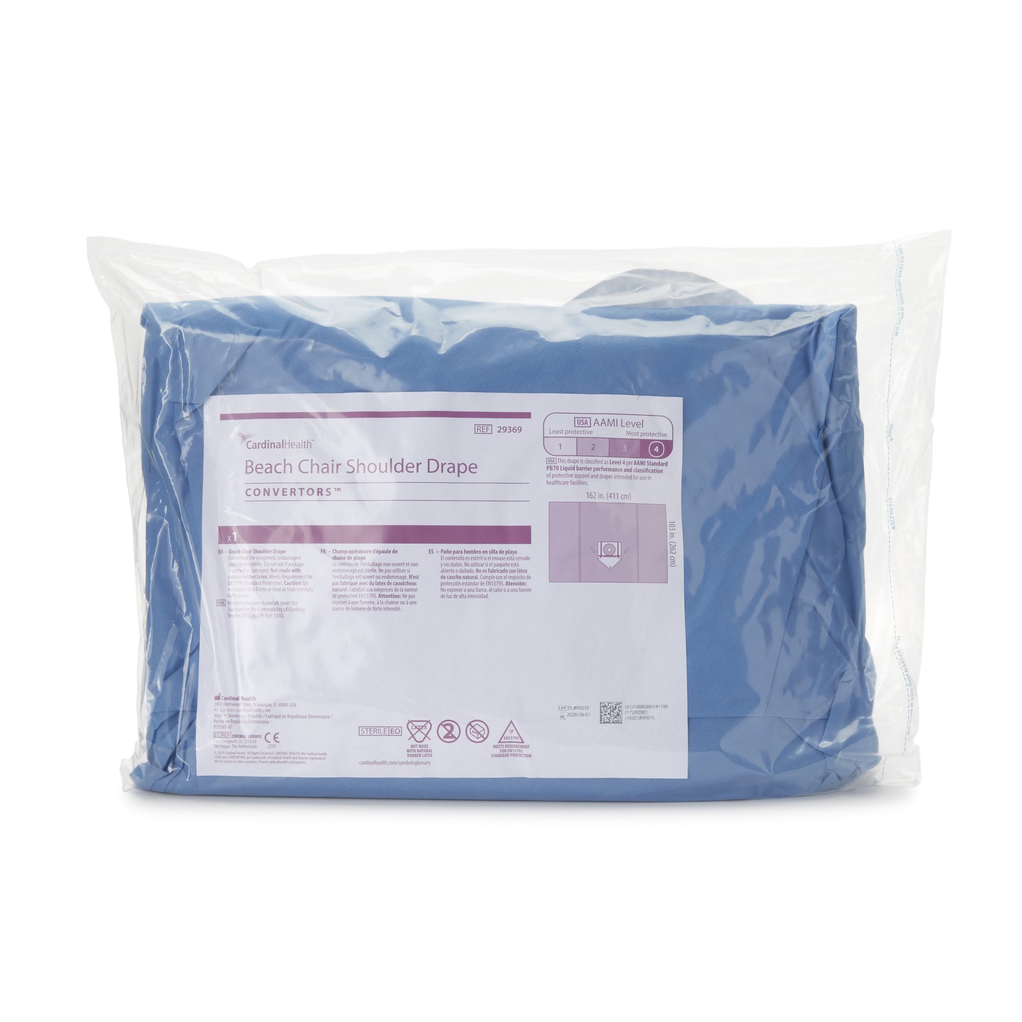 Cardinal Health Sterile Beach Chair Orthopedic Drape, 162 x 103 Inch MK 334008