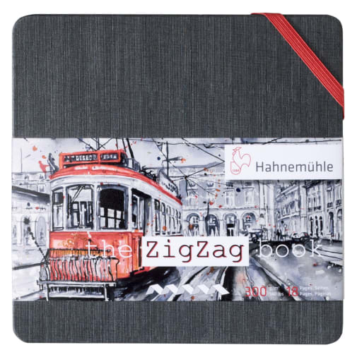 ZigZag Watercolor Paper Book: 5 x 5 cm/1.97" x 1.97"