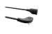 AC Power Cord, 5-15-P Low Profile Angled to 5-15R, 16AWG, 1ft, Black