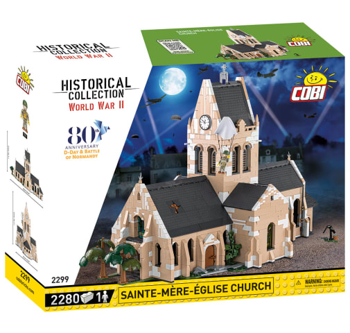 COBI Sainte-Mere-Eglise Church June 6, 1944 D-Day - 2280 pieces (Historical Collection World War II)