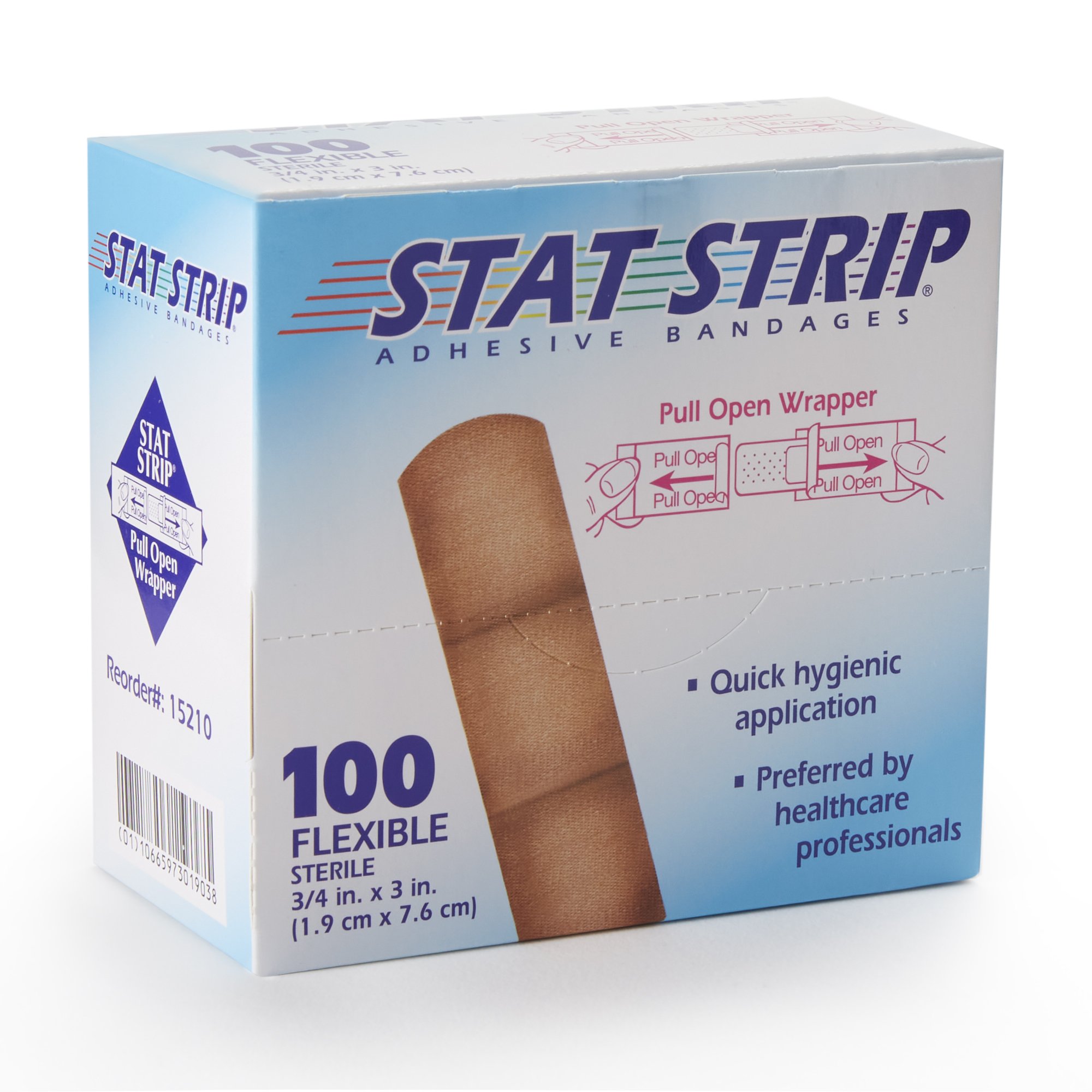 American White Cross Stat Strip Adhesive Strip, 3/4 x 3 Inch MK 197057