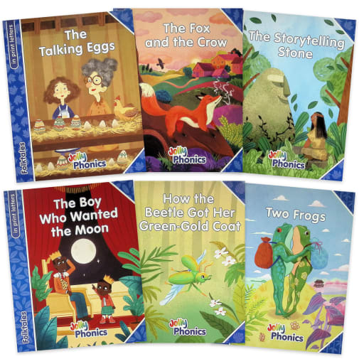 Jolly Phonics Folktales Readers, Complete Set (1-6) Blue Level