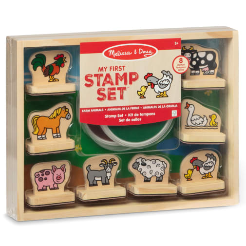 Melissa & Doug My First Wooden Stamp Set - Farm Animals