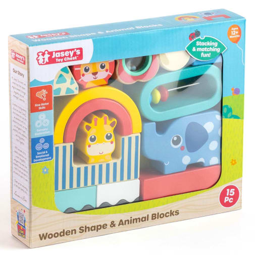 Wooden Shape & Animal Blocks