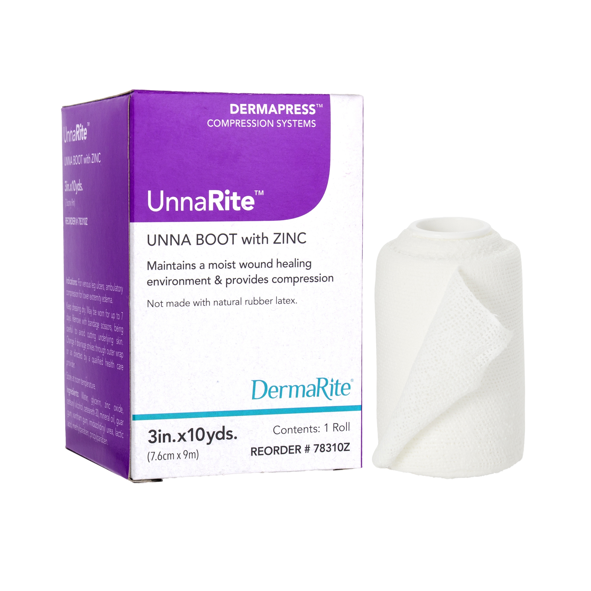UnnaRite Unna Boot with Zinc Oxide, 3 Inch x 10 Yard MK 1095193