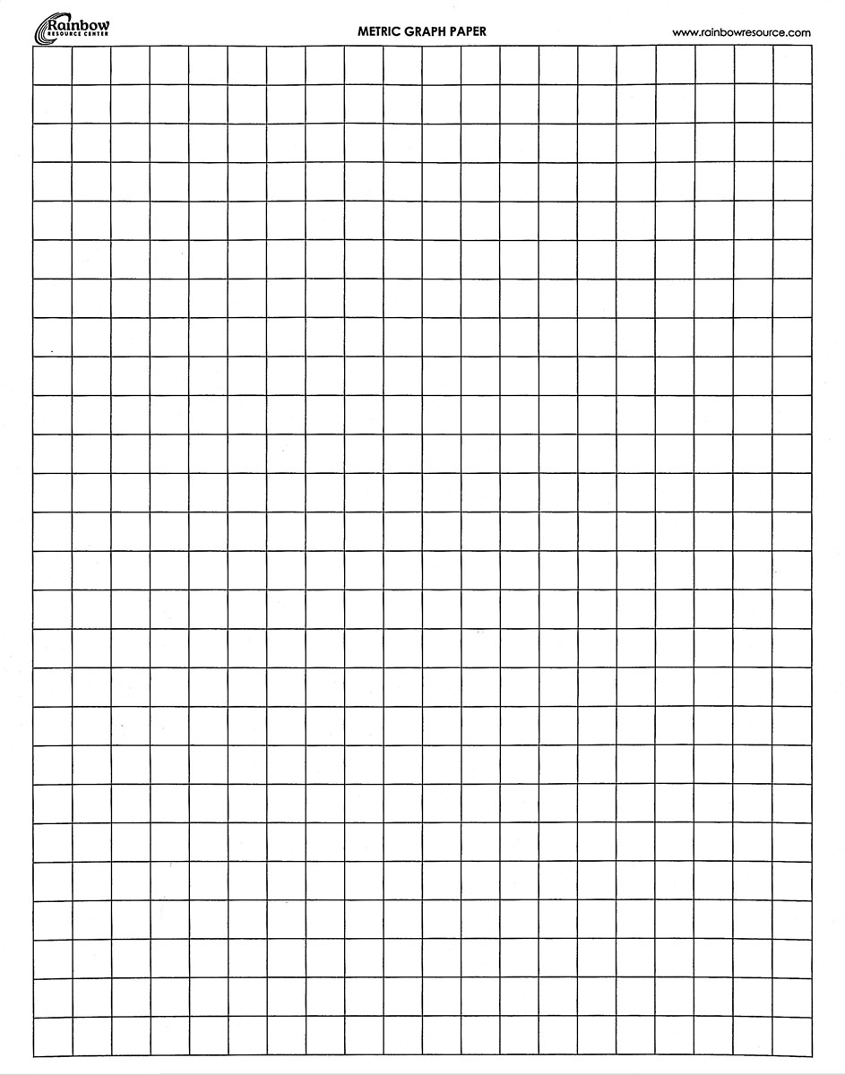 Metric (1-Centimeter) Graph Paper 100 sheets