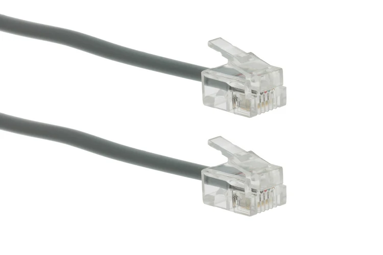 C2G RJ11 Modular Cable Telephone Cable, 7 Feet Long, 02970 Silver