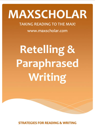 MaxScholar Retelling & Paraphrased Writing Workbook