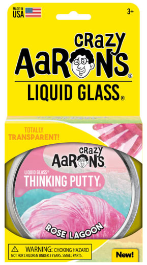 Crazy Aaron's Rose Lagoon Thinking Putty 4" Tin (Liquid Glass)