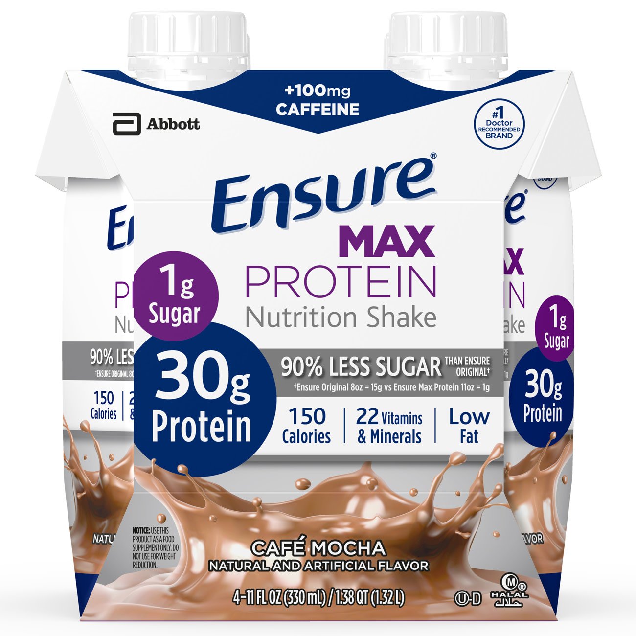 Ensure Max Caf Mocha Protein Nutrition Shake, 11-ounce carton MK 1102611