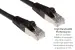 Cat6 Shielded Ethernet Patch Cable, Half-moon Boot, 2 ft, Black