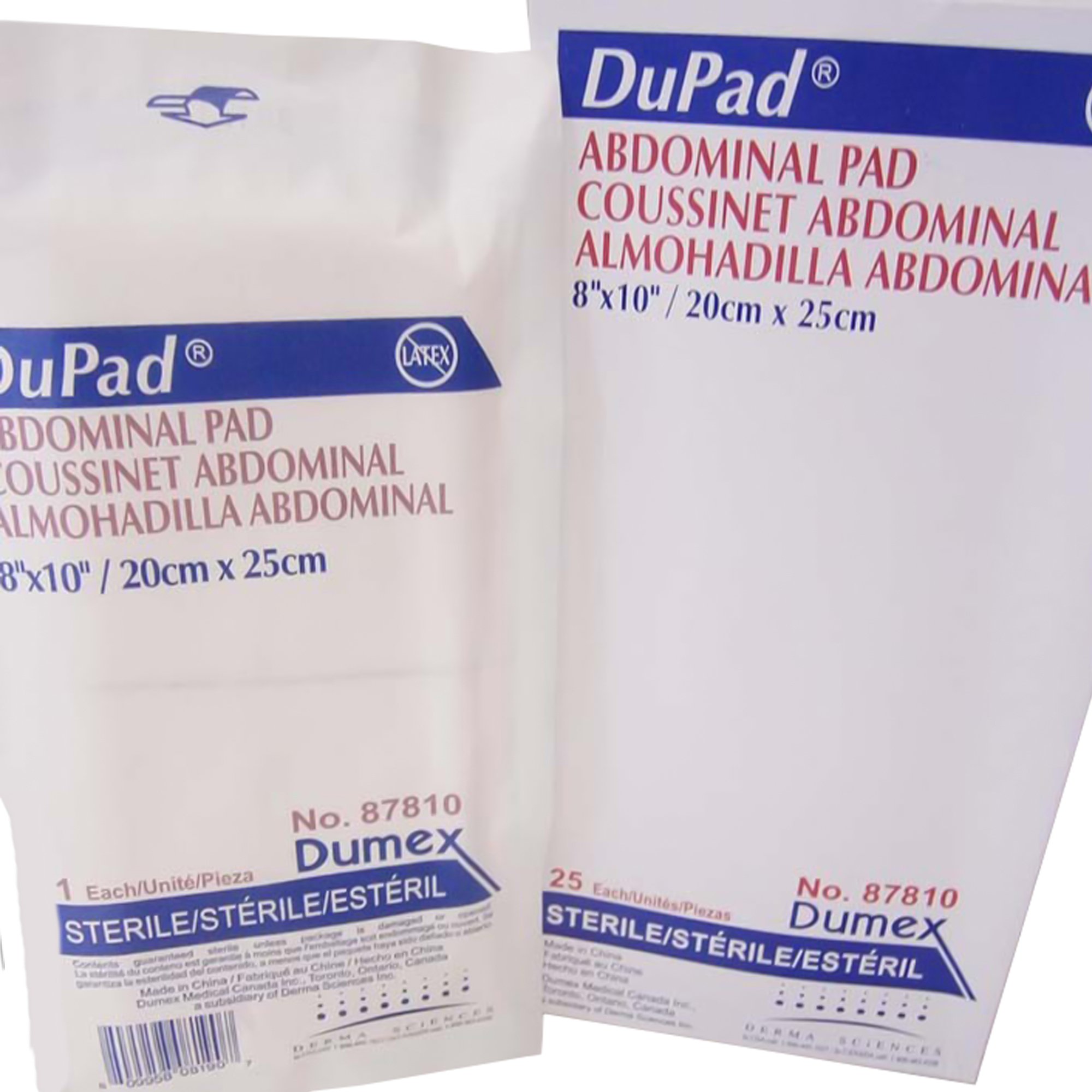 DuPad Sterile Abdominal Pad, 8 x 10 Inch, 1-Ply MK 645799