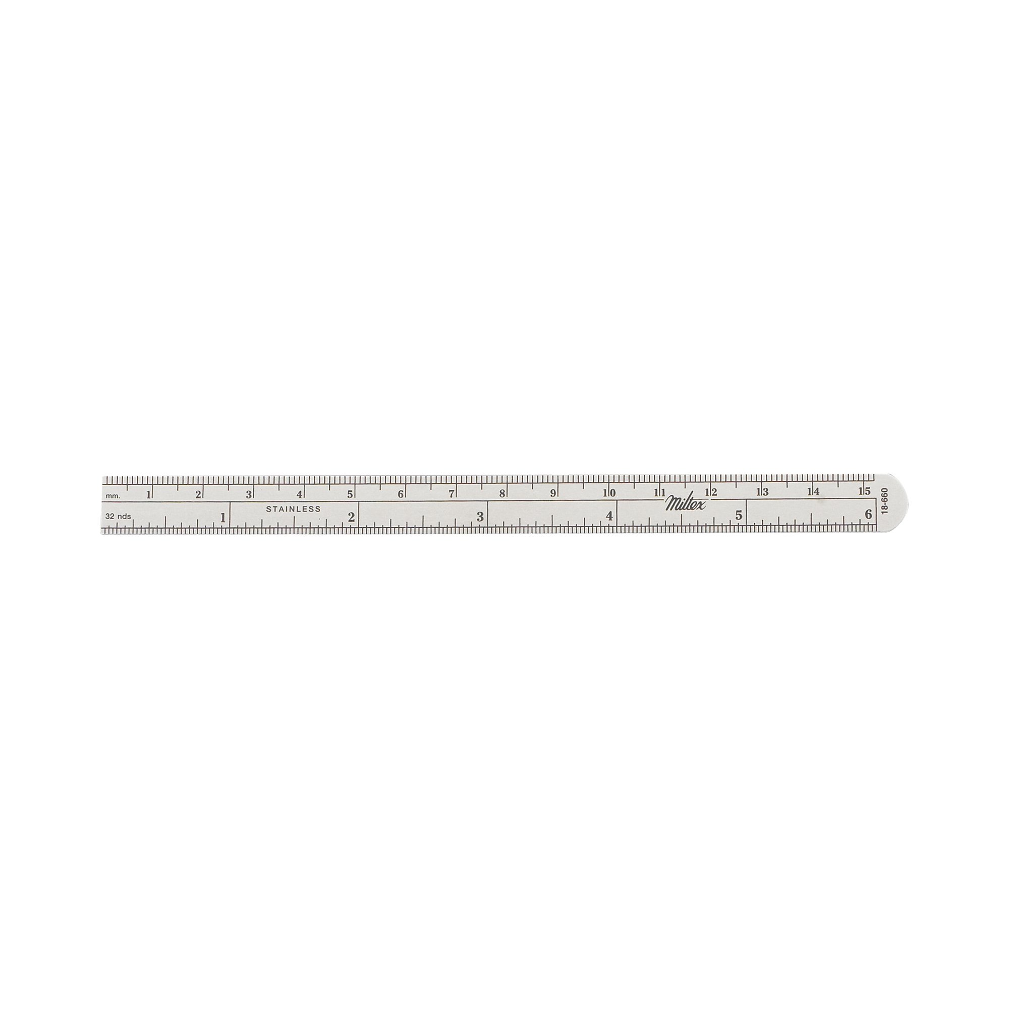 Ruler Stainless Steel 1/2 X 6 Inch MK 249724