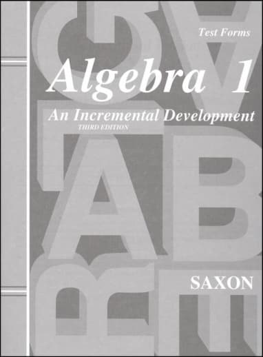Saxon Algebra 1 Consumable Test 3rd Edition