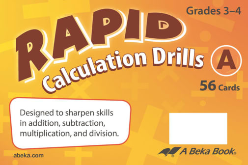 Abeka Rapid Calculation Drills A