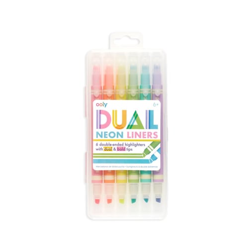 Dual Liner Double-Ended Highlighters - set of 6