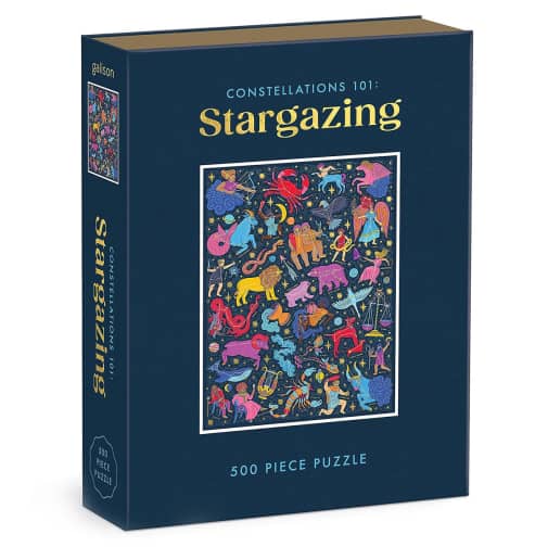 Galison Constellations 101: Stargazing 500 Piece Book Puzzle