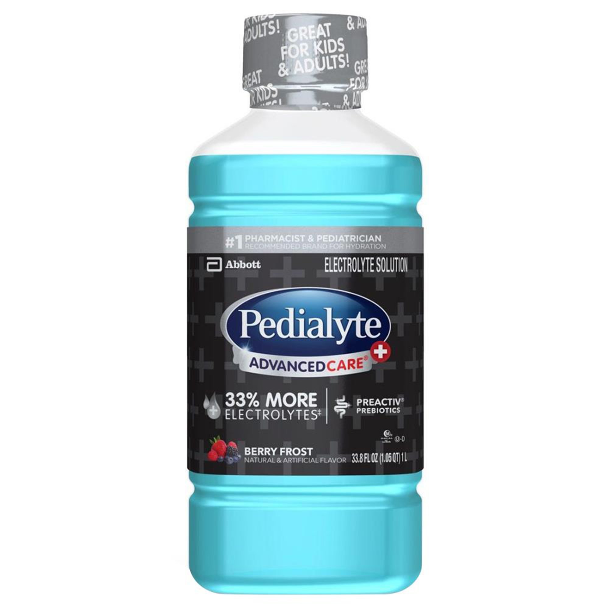 Pedialyte AdvancedCare Plus Berry Frost Electrolyte Solution, 1 Liter Bottle MK 1129053