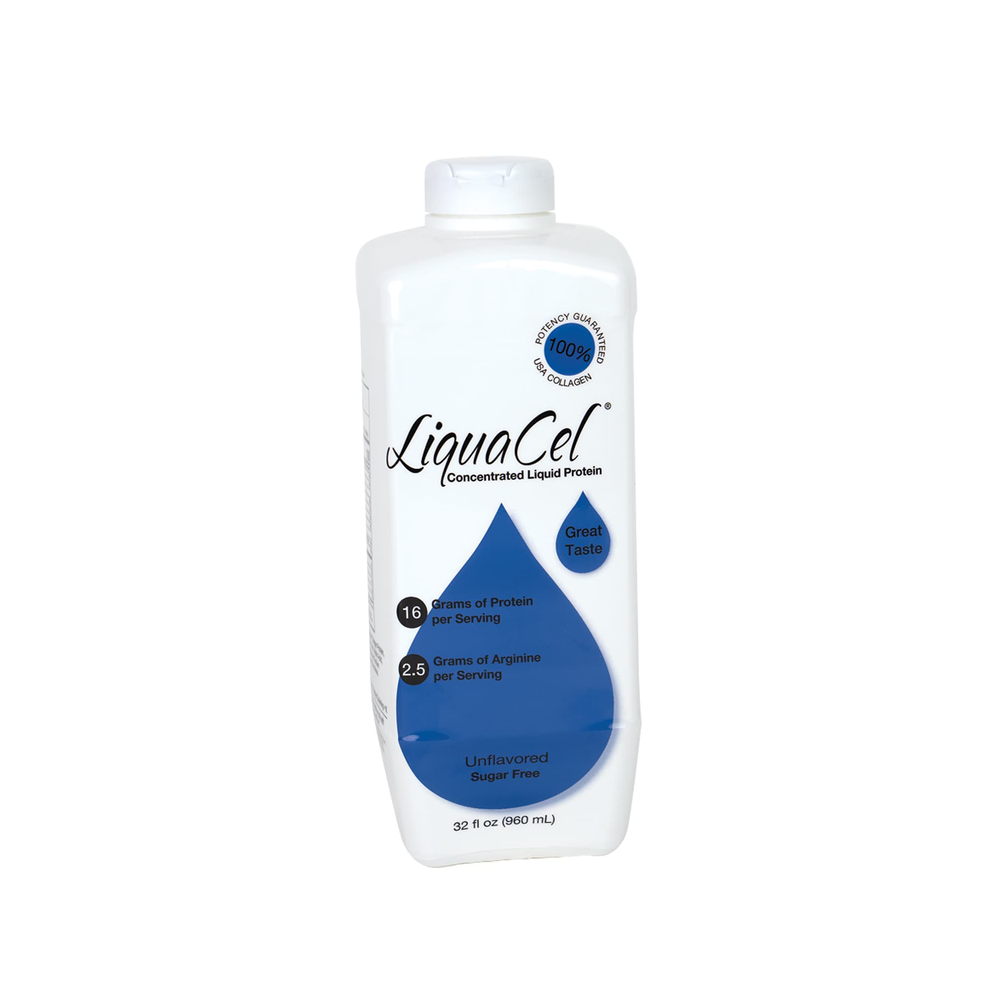 LiquaCel Unflavored Concentrated Liquid Protein, Sugar Free, 32-ounce Bottle MK 1205515
