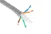 Cat6 Bulk Ethernet Cable, Unshielded, Solid, CMR, Pull Box, 1000 ft, 550 Mhz, Gray