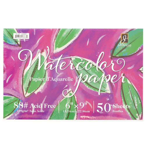 Watercolor Paper - 9"x12", 88 lb., 50 sheets